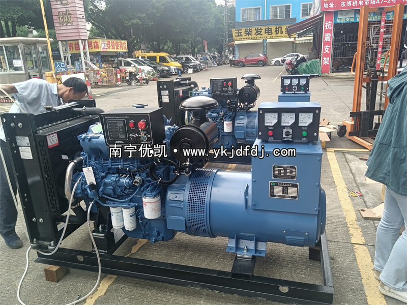 2024年5月31日，两台50KW玉柴发电机组试机发货南宁某养殖场